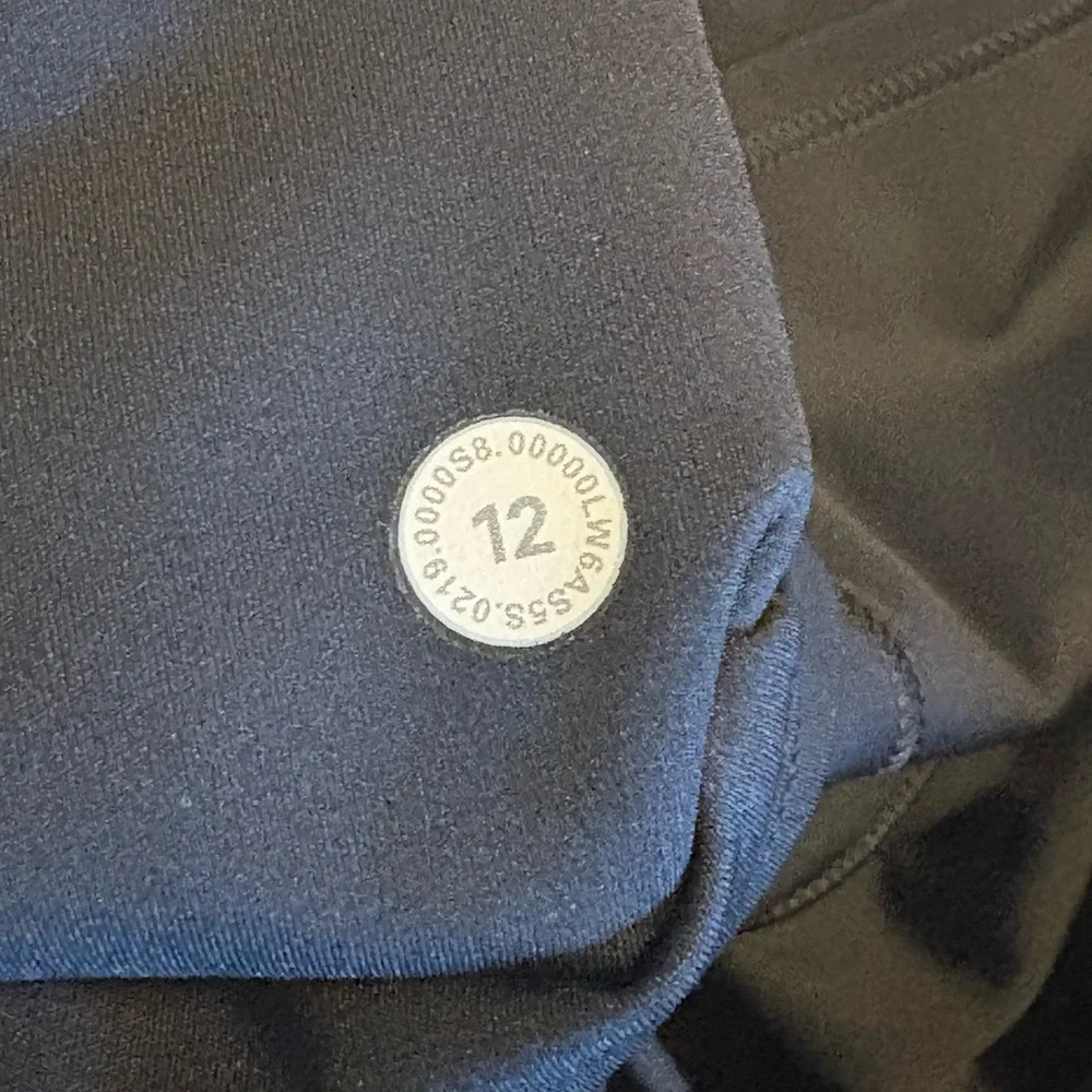 Lululemon x Peloton Black Cropped Leggings Size 12‎ Pocket Cycling (1068)